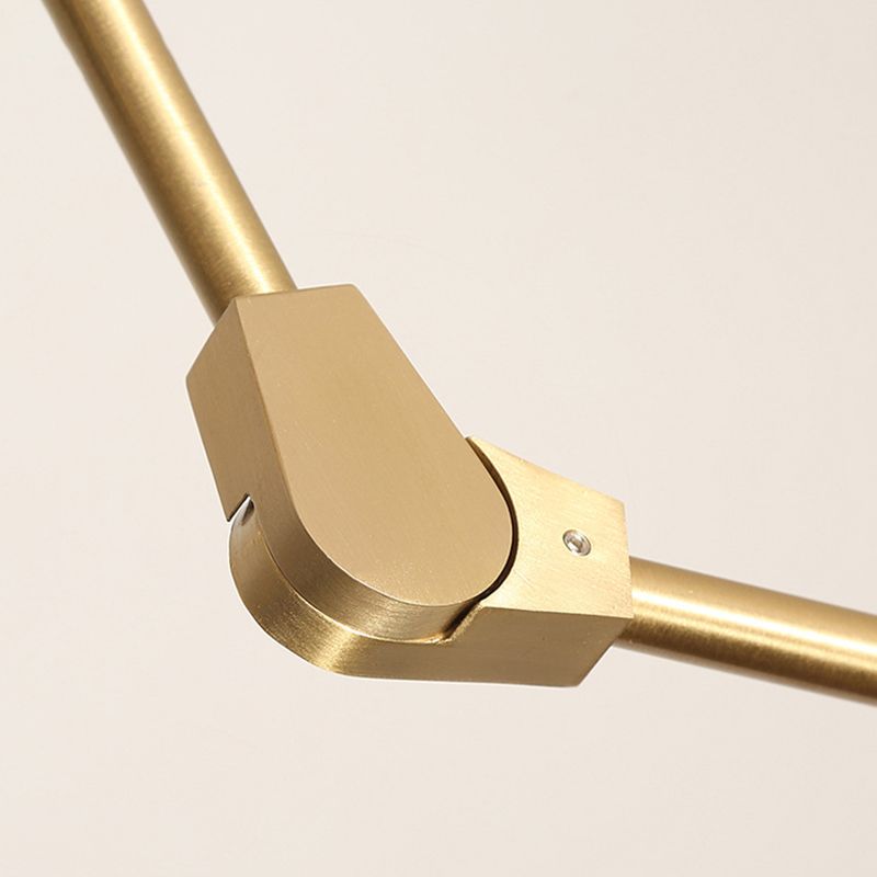 Postmodern metalen hangende kroonluchter licht heldere glazen schaduw suspensie Licht in goud voor slaapkamer