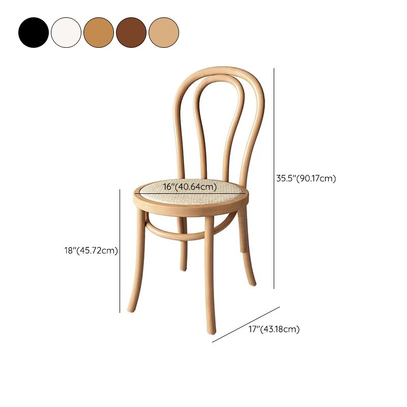 Wood Modern Style Side Chair Open Back Dining Chair for Dining Room