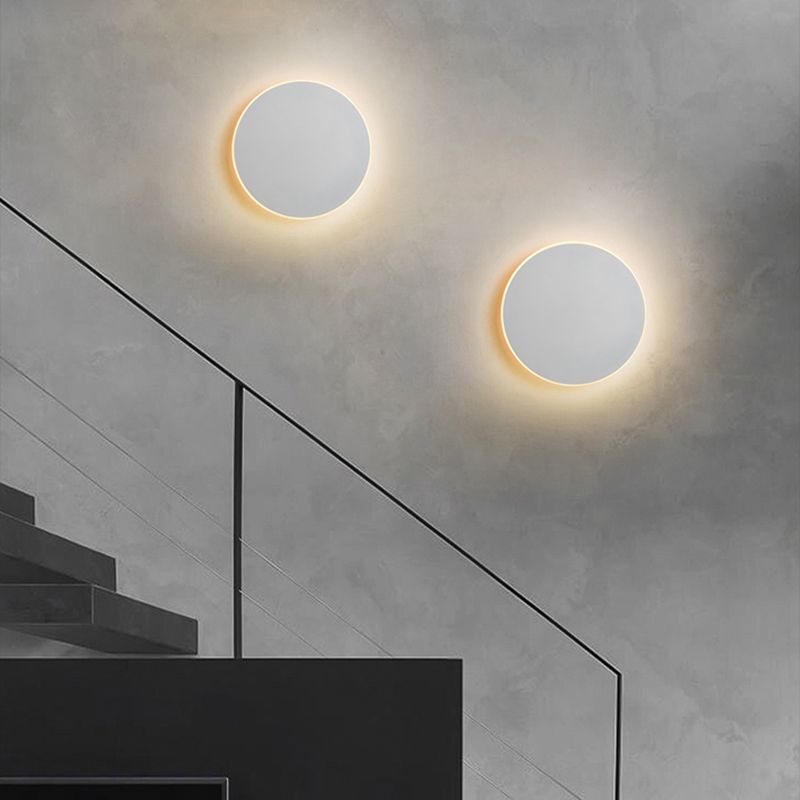 LED Wall Mount Light Modern Style Round Shape Wall Sconce Light Fixture for Bedroom