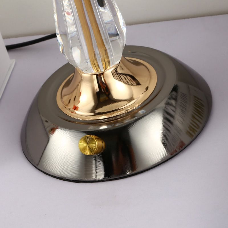 Lampada da tavolo a cupola in vetro contemporaneo 2 comodini leggeri per camera da letto in bianco