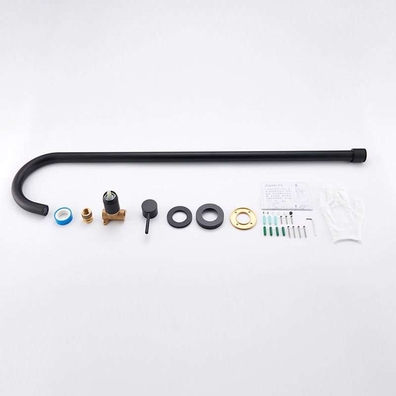 Modern Freestanding Tub Filler Brass 1-Handle Floor Mounted Freestanding Bathtub Faucet