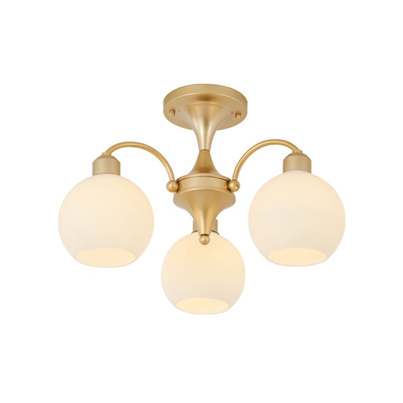 Modern Simple Ceiling Light Ball Shape Shade Iron Ceiling Lamp for Bedroom