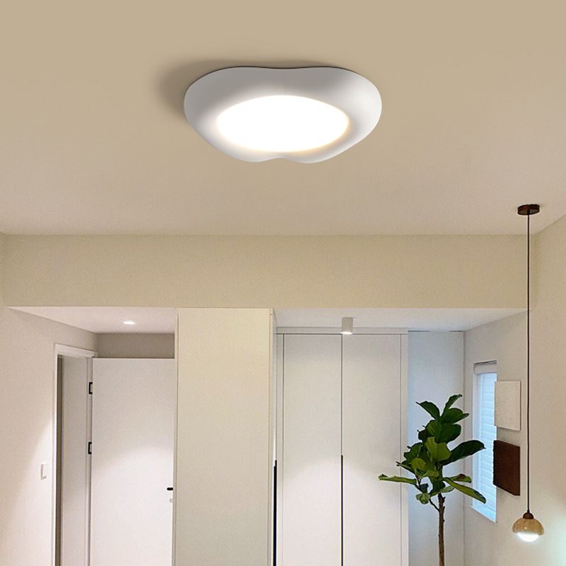 Nordic Style Resin Flush Mount Ceiling Light Fixture for Bedroom
