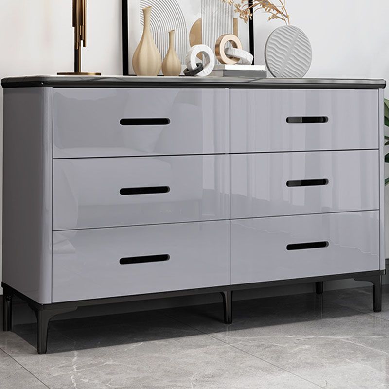 Contemporary Stone Storage Chest Bedroom Chest with Black Legs
