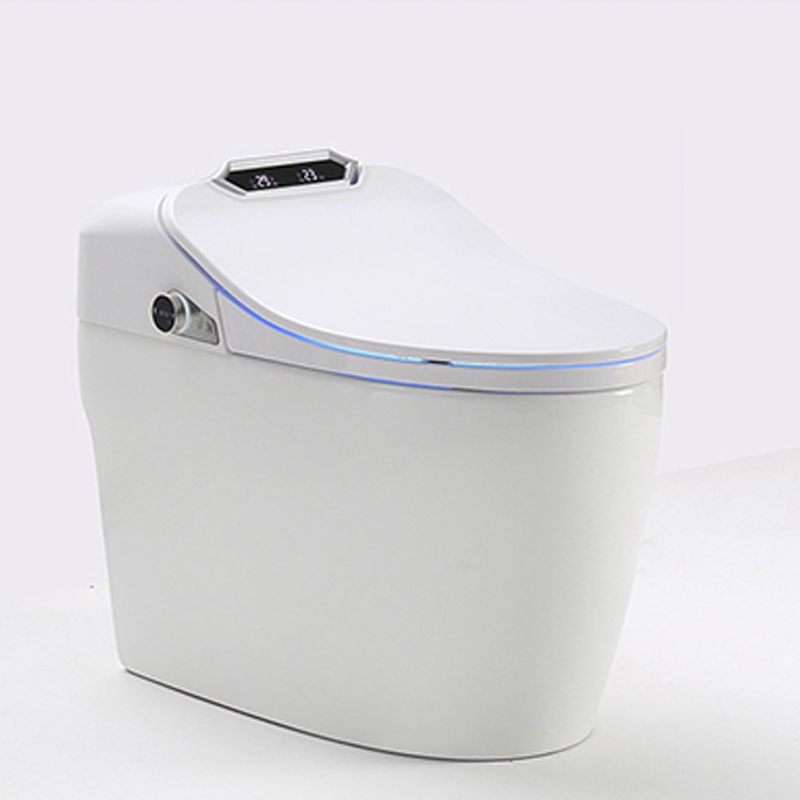 Modern Round-Front One Piece Toilet White Heated Seat Toilet with Seat