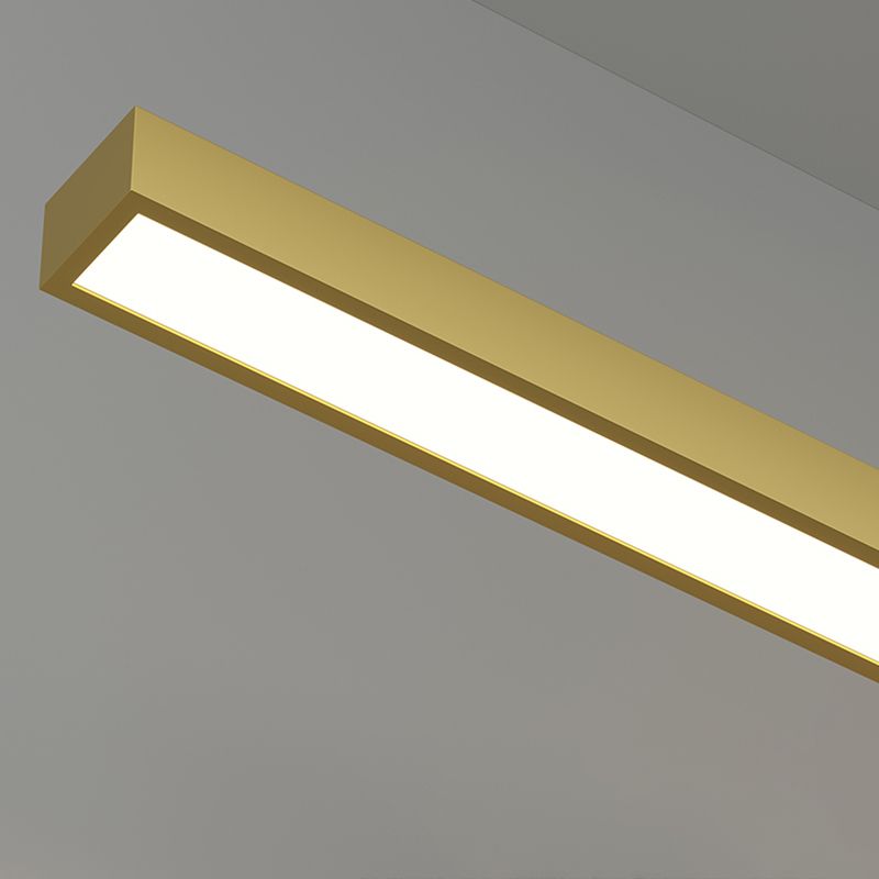 Iluminación de isla de forma lineal estilo moderno metal de 3 luces iluminación de islas