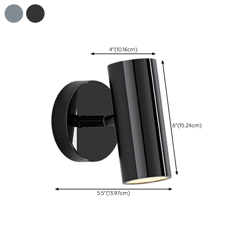 Modernism Pivoting Wall Sconce Cylinder Reading Wall Light for Bedroom