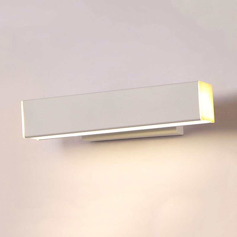Metal Square Shape Wall Mount Lighting Modern 1-Light Wall Light Fixtures