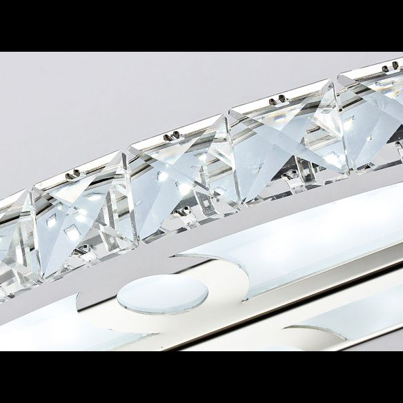 Fixage d'éclairage de vanité en cristal moderne Forme d'arc K9 CRISTAL BOOR Vanité Sconce