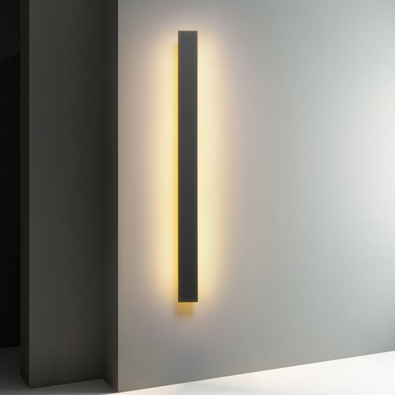 Black Contemporary Bathroom Vanity Light 1 Light LED Bath Bar