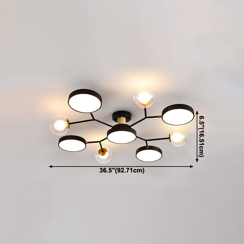 Modern Style Starburst Ceiling Light Creative Flush Mount Light for Bedroom Drawing Room