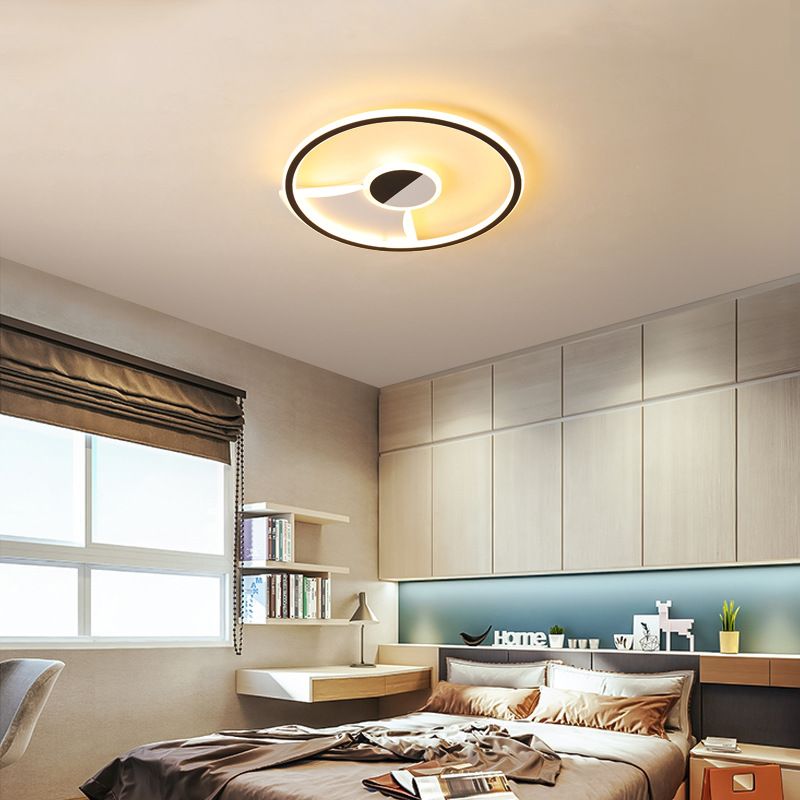 Modern Wit/Warm Flush Mount Lighting Acryl 16 "/19.5" /23.5 "Flush Mount Lights in Black