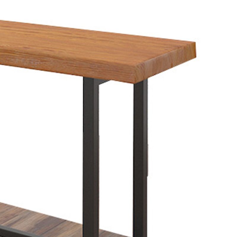 Industrial Style Wood Counter Table Rectangle Counter Table for Home