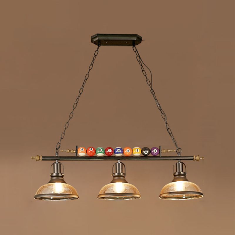 Industrial Style Hanging Lamp Dome Shade Island Light Fixture for Bar (Included Balls)