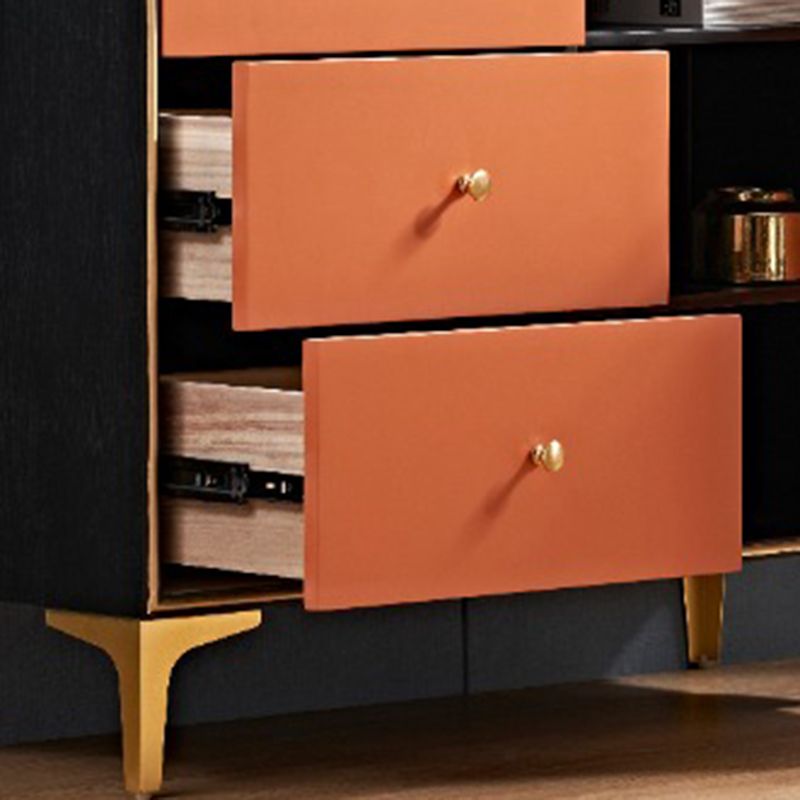 Modernism Horizontal Double Dresser Wood Storage Lingerie Chest for Home