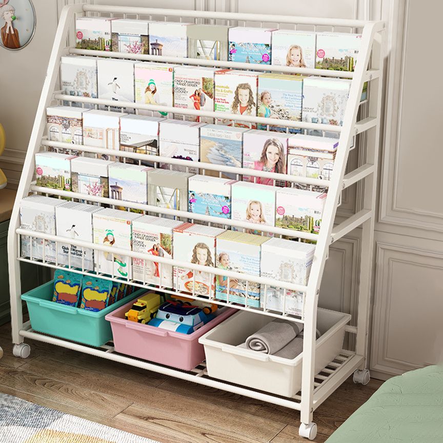 Metal Ladder Bookcase Vertical Shelf Bookcase for Study Room