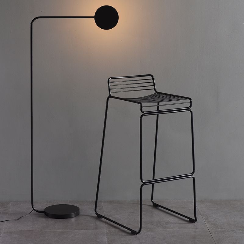 Industrial Armless Low Back Stool Steel Bar Height Stool for Bristol