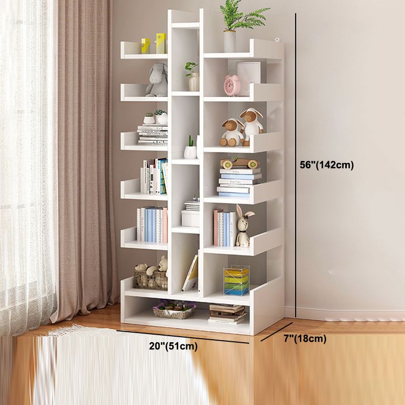 Scandinavian Manufactured Wood Etagere Bookshelf Vertical Open Bookcase for Home
