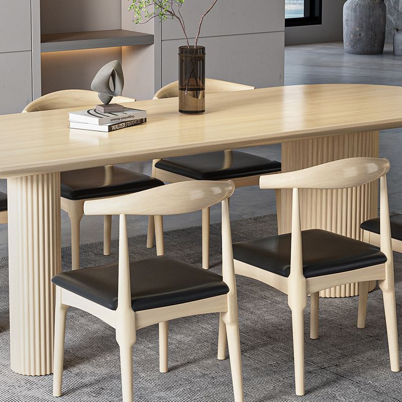 Contemporary Free Form Dining Table Solid Wood Dining Table for Dining Room