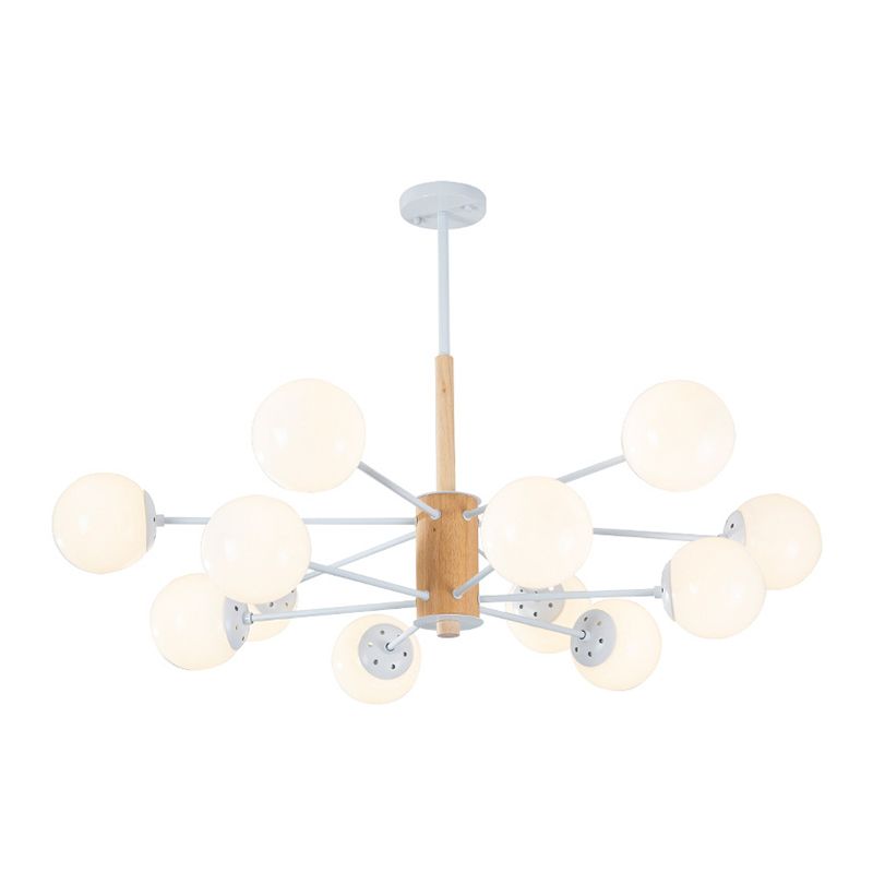 Lampada lampadina rotonda in vetro Stile minimalista 12 Lumo bianco Lampone a sospensione