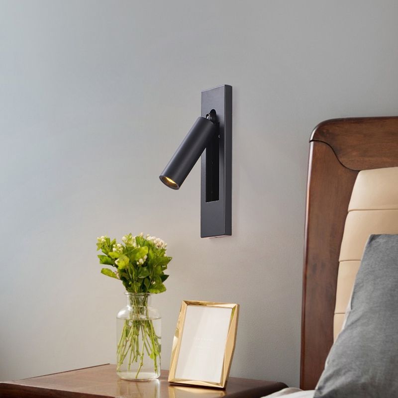 Modern Geometric Shape Wall Sconce Reading LED Wall Light with Aluminum Shade for Bedroom