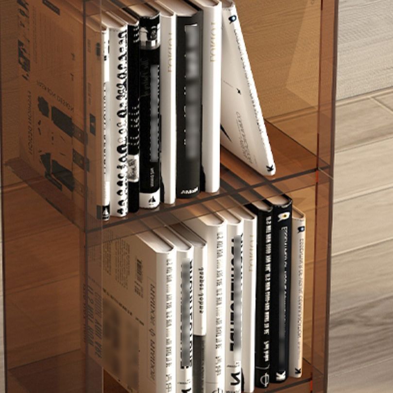 9.84"W Bookshelf Closed Back Acrylic Glam Style Bookcase for Office and Study Room