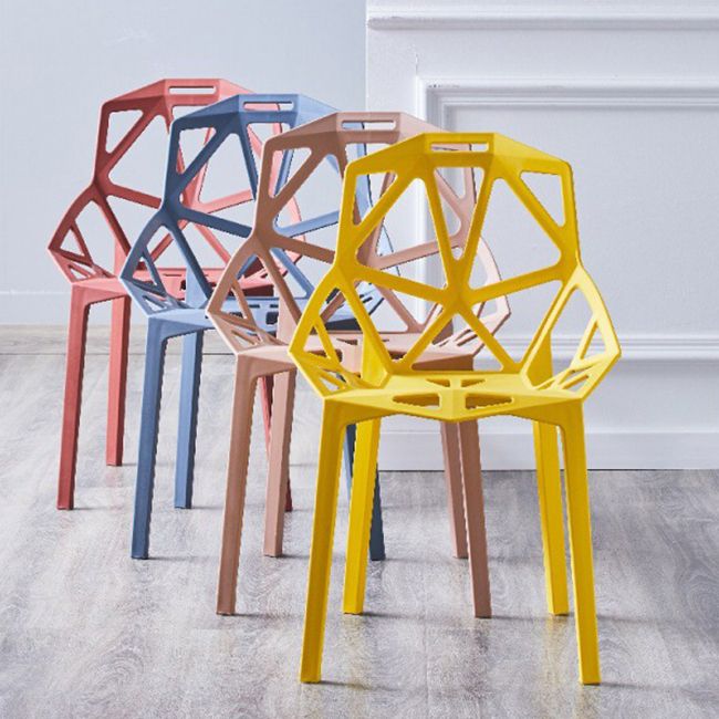 Sedie moderne sedie da pranzo con gambe di plastica per cucina