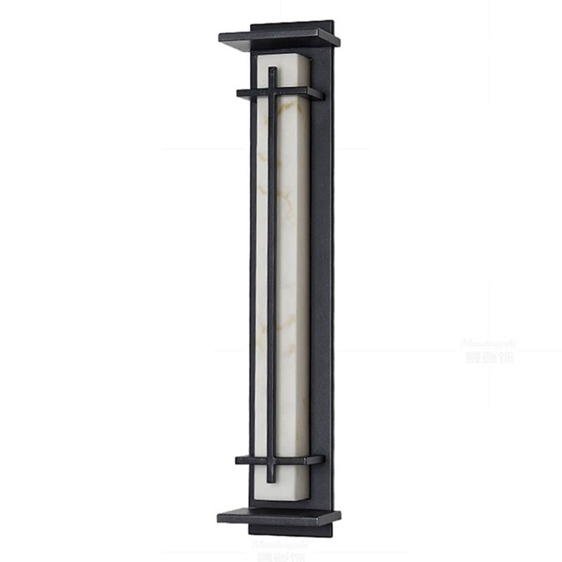 Geometric Wall Light Fixture Modern 1 Light Wall Sconce in Black