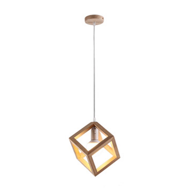 Lumières suspendues en bois massif moderne Géométrie Géométrie Alimin de support suspendu