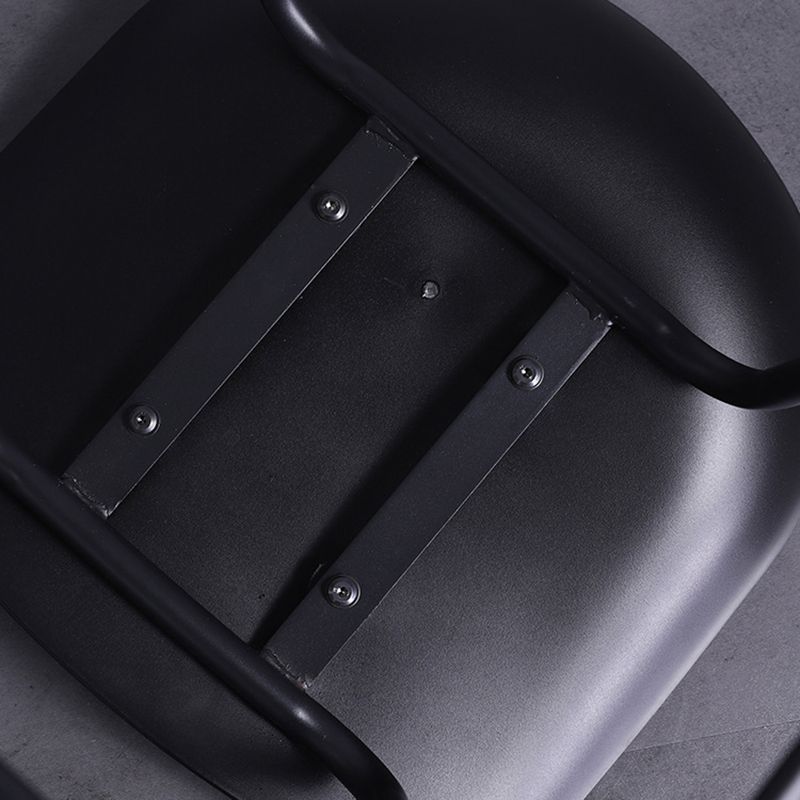 Contemporary Metal Counter Height Stools Low Back Bar Stool with Footrest