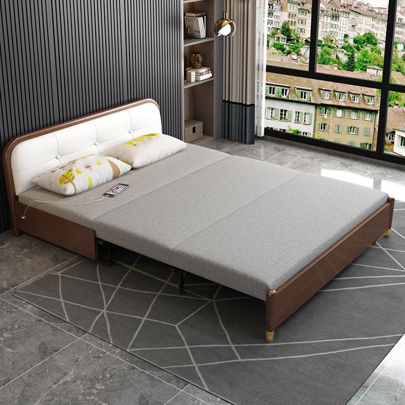 Contemporary Futon Sleeper Sofa Armless Futon and Mattress with Storage