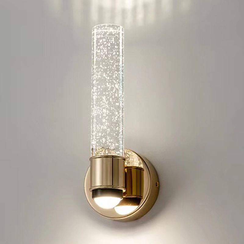 Crystal Bath Vanity Lighting Golden Modernism LED Wall Light for Bathroom