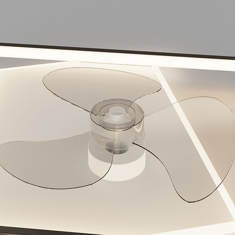 3-Blade Modern LED Ceiling Fan Black/Golden Fan with Light for Room
