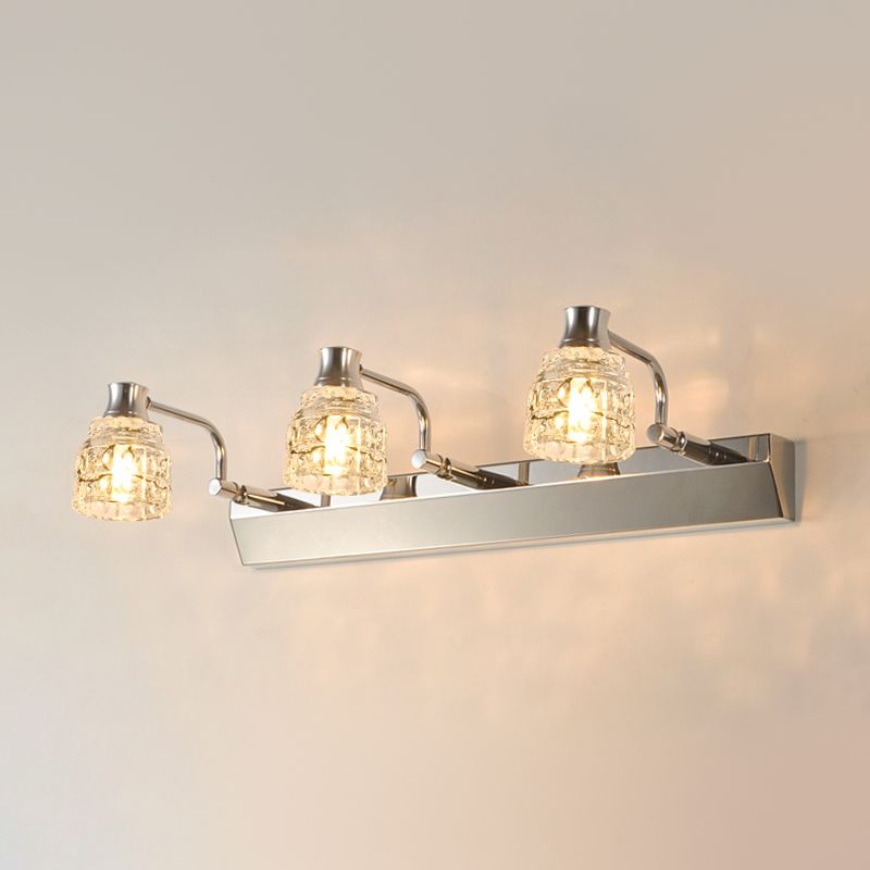 Geometric Vanity Wall Sconce Modern Style Crystal Multi Lights Bathroom Vanity Light
