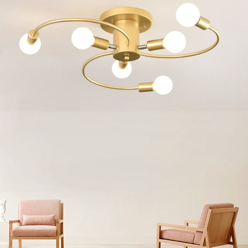 Industrial Ceiling Light Minimalist Flush Mount Light Fixture for Bedroom