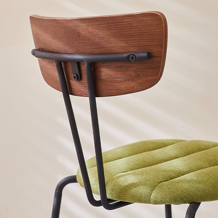 Chaise de salle à manger de style industriel, chaises latérales de cuisine sans accoudoirs avec pieds en métal