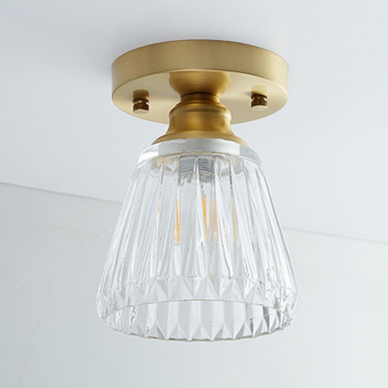 Modern Style Geometric Flush Mount Light Glass 1-Light Flush Light Fixtures