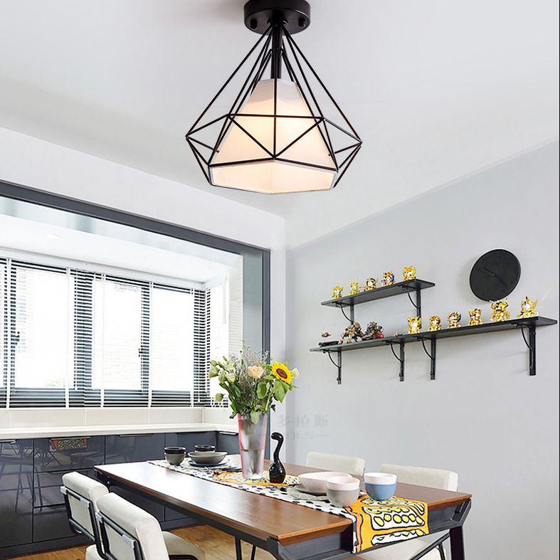 Moderne sternförmige Deckenleuchte im industriellen Stil, Stoff-Lampenschirm, Deckenleuchte für Wohnzimmer, Schlafzimmer