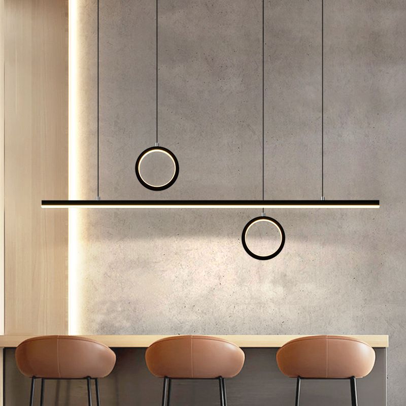 3-Lights Modernist Island Pendants Metal Pendant Lights for Living Room