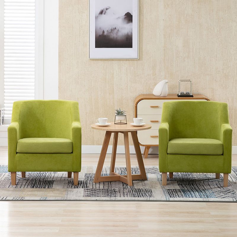 27.55" W Velvet Arm Chair Basic 4 Legs Accent Chair with Tight Back and Square Arms