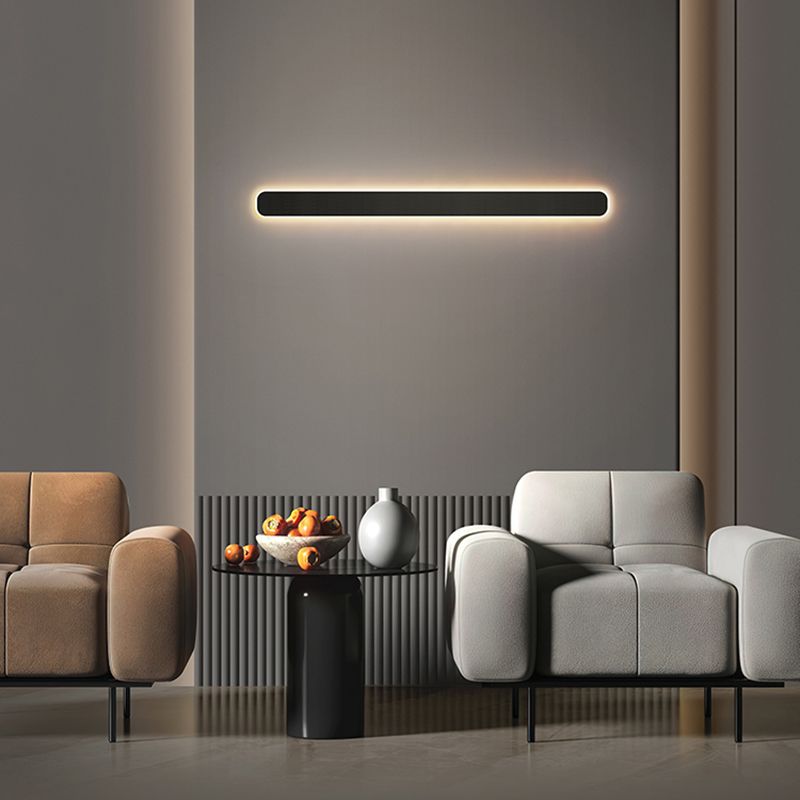 Modern Metal Wall Sconce LED Linear Shape Vanity Lamp with Acrylic Shade for Bathroom