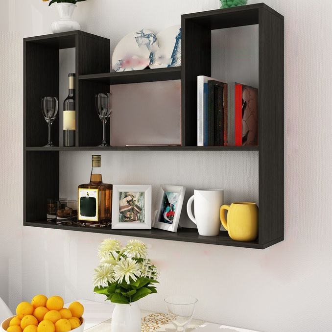 Scandinavian Manufactured Wood Floating Bookcase 23.6"H Bookcase
