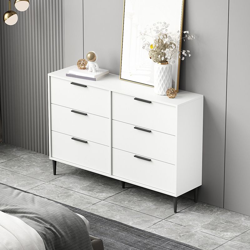 Modern Bar Pulls Accent Chest with 3/6 Drawers and Straight Legs