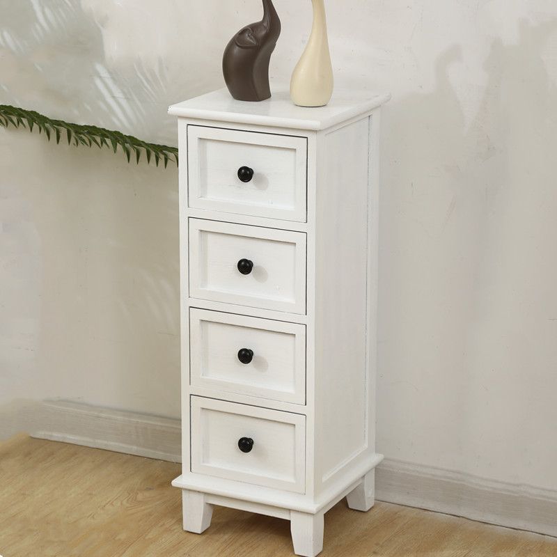 Coastal Dresser Solid Wood Storage Chest with 4/5/6 Drawers , 11.7-inch Width