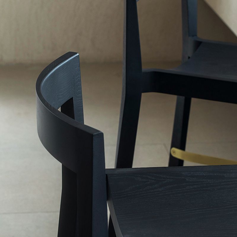 Solid Wood Bar Stools Designer Style Stackable Bar Stool with Backrest