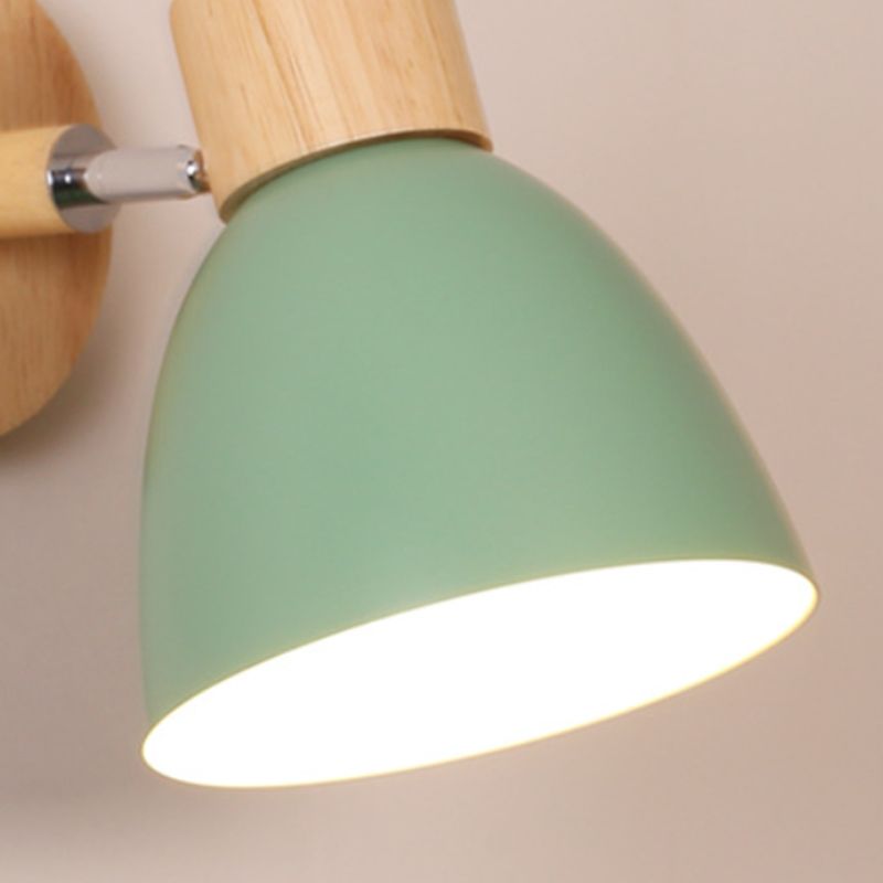 Modern Wood/Metallic Wall Light Polish Finish Lighting for Living Room