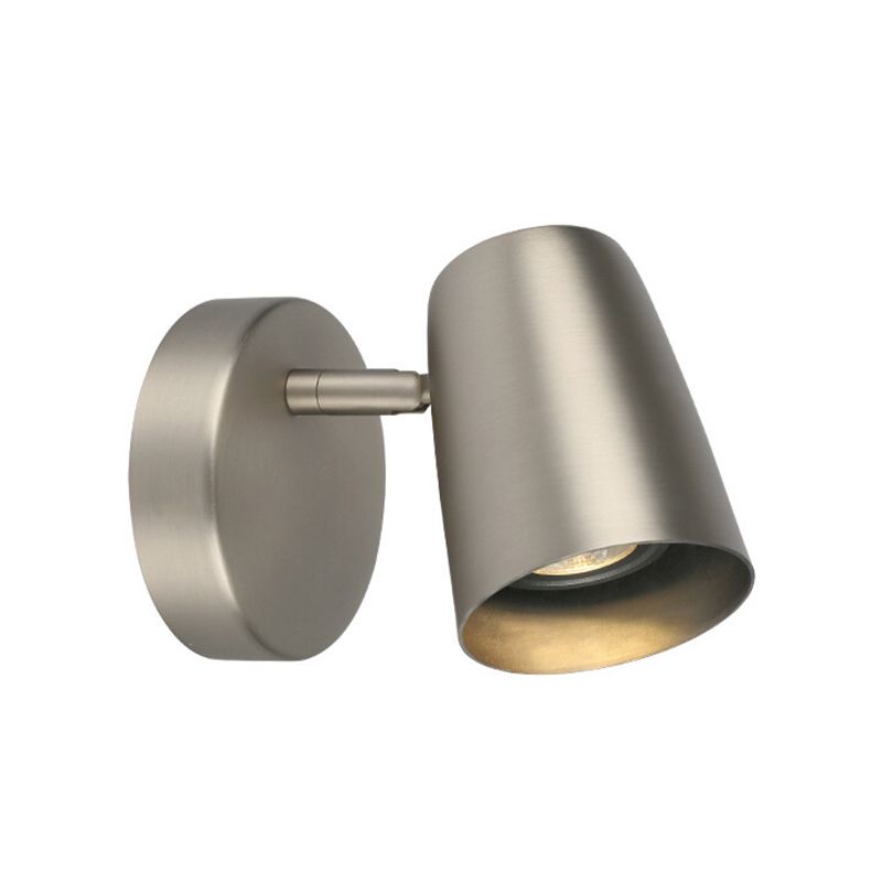 Modernism Single Nickel/Black/White Wall Mounted Sconce Mrtal Shaded Wall Light