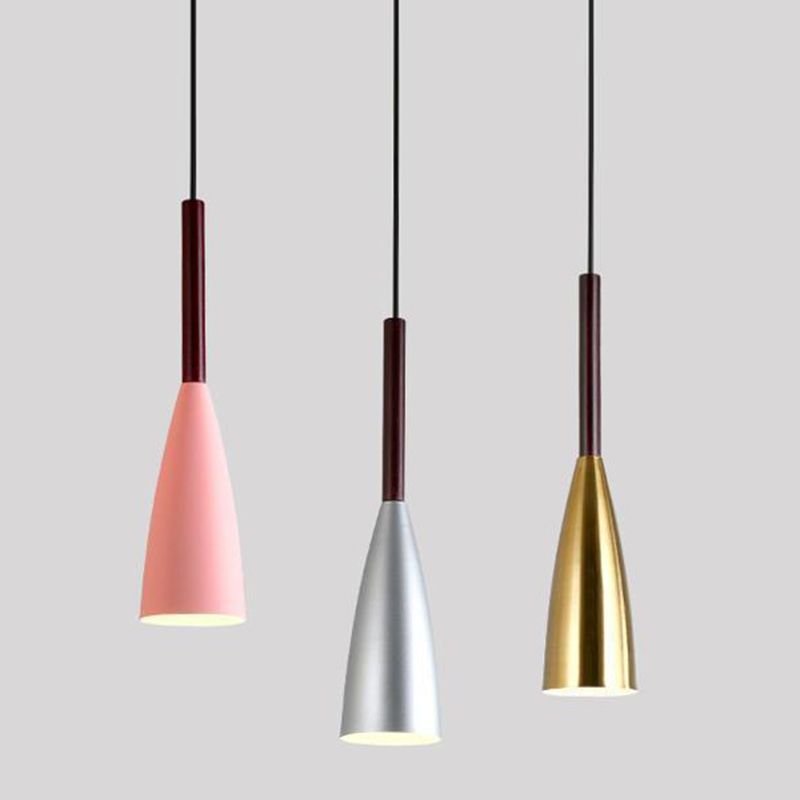 Cone Shape Hanging Light Modern Style Metal 1 Light Hanging Lamp for Restaurant