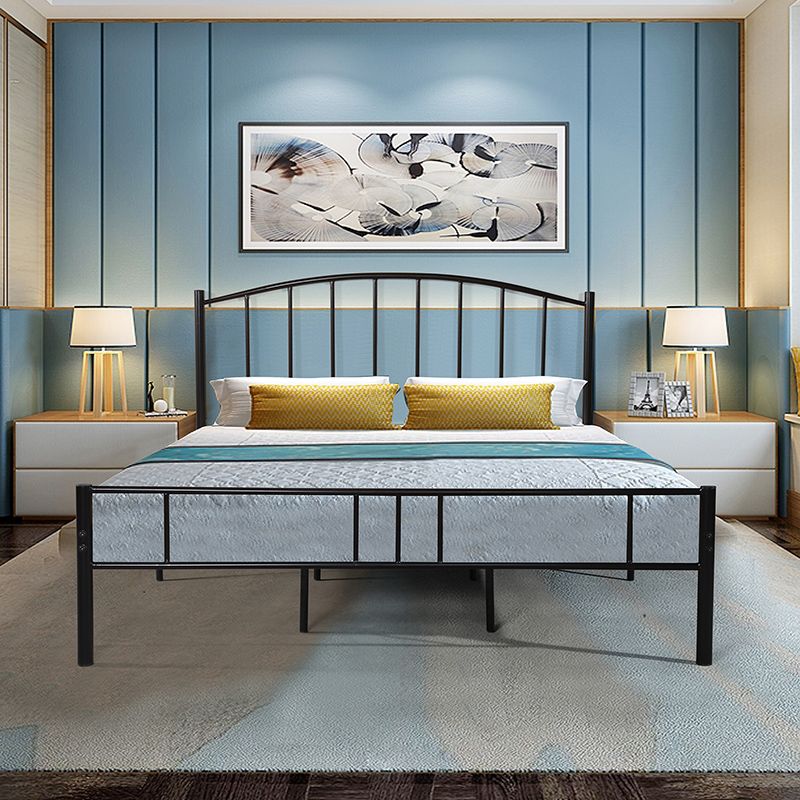 Arched Open-Frame Metal Bed 41" H Bed With Headboard and Footboard