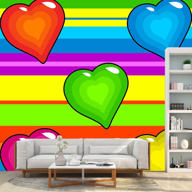 Environment Friendly Mural Wallpaper Graffiti Illustration Indoor Wall Mural